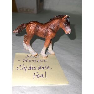 Schleich Brown Bay Clydesdale Foal 2002 retired